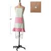 imageCreative CoOp 32quot L x 28quot W Cotton Printed Apron wPocket Ruffle ampamp Cookie Pattern Multi Color 
