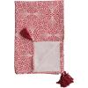 imageCreative CoOp 84quot L x 60quot W Cotton Printed Tablecloth wPattern ampamp Tassels Red White ampamp Gold Color