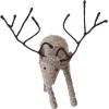 imageCreative CoOp 95quot Handmade Wool Felt and Wire Reindeer Grey