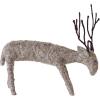 imageCreative CoOp 95quot Handmade Wool Felt and Wire Reindeer Grey