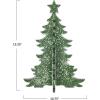imageCreative CoOp Distressed Wooden Interlocking Christmas Tree with Star Green