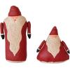 imageCreative CoOp HandPainted Canvas Santa with Catcha Fabric Red and Cream