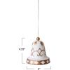 imageCreative CoOp HandPainted Plastic Bell Ornament with Jute Hanger White and Gold