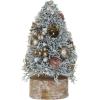 imageCreative CoOp Large Christmas Tree with Ornaments Pinecones Glitter and Wood Slice Base Multicolor