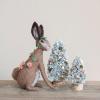 imageCreative CoOp Large Christmas Tree with Ornaments Pinecones Glitter and Wood Slice Base Multicolor