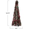 imageCreative CoOp Metal and Glass Beaded Christmas Tree Red and Green