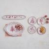 imageCreative CoOp Pink and Cream Stoneware Dish with Trees Color Medium