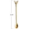 imageCreative CoOp Reindeer Handle Brass Cocktail Spoon Gold