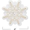 imageCreative CoOp Stoneware Bisque LED Snowflake with CutOuts White