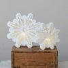 imageCreative CoOp Stoneware Bisque LED Snowflake with CutOuts White