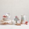 imageCreative CoOp Stoneware Tree Shaped Plate with Christmas Tree Multi Color