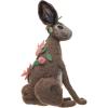 imageCreative CoOp Wool Rabbit with Flowers Brown Pink and Green