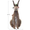 imageCreative CoOp Wool Rabbit with Flowers Brown Pink and Green