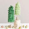 imageCreative CoOp Wool Tree with Gold Cord and Wood Base Light Green