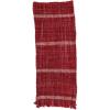 imageCreative CoOp 72quot L x 14quot W Woven Wool Blend Slub Table Runner wStripes ampamp Fringe Burgundy