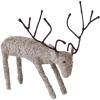 imageCreative CoOp 95quot Handmade Wool Felt and Wire Reindeer Grey