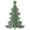 imageCreative CoOp Distressed Wooden Interlocking Christmas Tree with Star Green