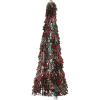 imageCreative CoOp Metal and Glass Beaded Christmas Tree Red and Green
