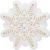 imageCreative CoOp Stoneware Bisque LED Snowflake with CutOuts White