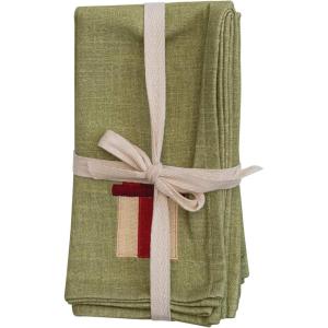 imageCreative CoOp 18quot Square Cotton Napkins wEmbroidered Holiday Icons Multi Color Set of 4 