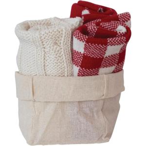 imageCreative CoOp Cotton Knit Dish Cloths in Cotton Bag