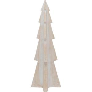 imageCreative CoOp Magnesia Tree Decor with Wood Finish White
