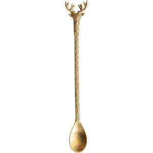imageCreative CoOp Reindeer Handle Brass Cocktail Spoon Gold