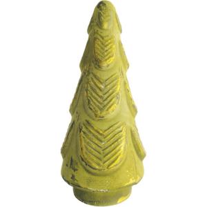 imageCreative CoOp Tall Matte Embossed Glass Tree Green and Gold