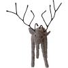 imageCreative CoOp 14quot Handmade Wool Felt and Wire Reindeer Grey