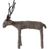 imageCreative CoOp 14quot Handmade Wool Felt and Wire Reindeer Grey