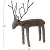 imageCreative CoOp 14quot Handmade Wool Felt and Wire Reindeer Grey