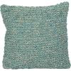 imageCreative CoOp Blue Woven Cotton Blend Boucl Pillow Cream Square