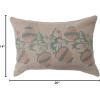 imageCreative CoOp Cotton Chambray Lumbar Embroidery Pillow 20quot L x 14quot W x 2quot H Multicolor