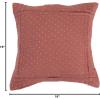 imageCreative CoOp Cotton Double Cloth Pleated Gold Foil Dots Pillow 16quot L x 16quot W x 2quot H Pink