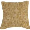 imageCreative CoOp Cotton Kuba Cloth Pattern Pillow 16quot L x 16quot W x 2quot H Yellow