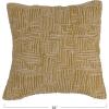 imageCreative CoOp Cotton Kuba Cloth Pattern Pillow 16quot L x 16quot W x 2quot H Yellow