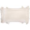imageCreative CoOp Cotton ampamp Chenille Woven Lumbar Pillow with Fringe Cream 24L x 16W x 3H 10 pounds