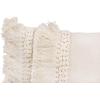 imageCreative CoOp Cotton ampamp Chenille Woven Lumbar Pillow with Fringe Cream 24L x 16W x 3H 10 pounds