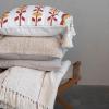 imageCreative CoOp Cotton and Wool Throw Geometric Pattern and Macram Tassels Multicolor Pillow Cover