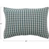 imageCreative CoOp Creative CoOp Woven Recycled Cotton Blend Lumbar Pillow Teal and White