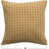 imageCreative CoOp Creative CoOp Woven Recycled Cotton Blend Pillow Gingham Mustard and White