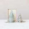 imageCreative CoOp Embossed Glass Tree with White Seed Beaded Interior Clear