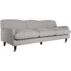 imageCreative CoOp Fabric Upholstered Sofa with Checkered Pattern and Wood Legs on Casters Brown and Cream Color