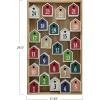 imageCreative CoOp Fir Wood Advent Calendar with 24 House Shaped Drawers Multicolor
