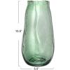 imageCreative CoOp Glass Organic Shaped Marbled Vase Green