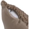 imageCreative CoOp Grey HandWoven Fabric IndoorOutdoor Pillow with Checkered Pattern Brown and Tan Square