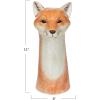 imageCreative CoOp HandPainted Decorative Stoneware Fox Vase OrangeFox