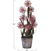 imageCreative CoOp HandPainted Metal Flower Pot Decor with Faux Flowers Pink and Green
