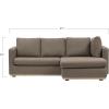 imageCreative CoOp Mushroom Grey Interchangeable Left or Right Facing Chaise Lounge ampamp Wood Trim Sofa Beige