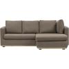 imageCreative CoOp Mushroom Grey Interchangeable Left or Right Facing Chaise Lounge ampamp Wood Trim Sofa Beige